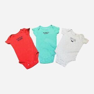 CARTER’S play one piece set/three multicolored snap closure embroidered Boy 12 M